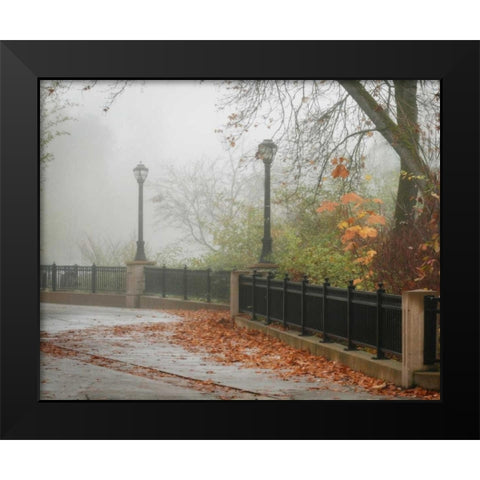 Fall Plaza II Black Modern Wood Framed Art Print by Geyman, Vitaly