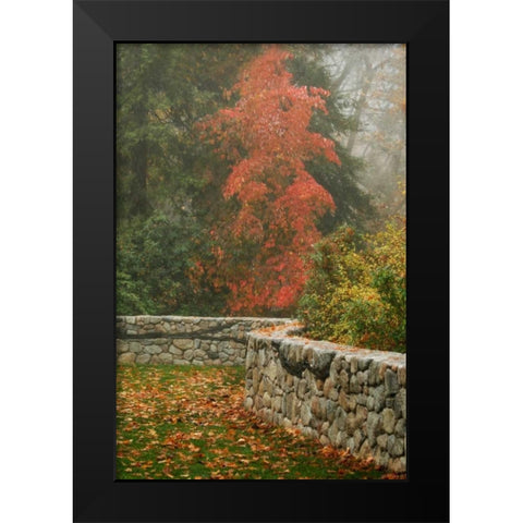 Fence Mosaic I Black Modern Wood Framed Art Print by Geyman, Vitaly