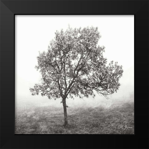 Burning Oak BW VI Black Modern Wood Framed Art Print by Vitaly, Geyman