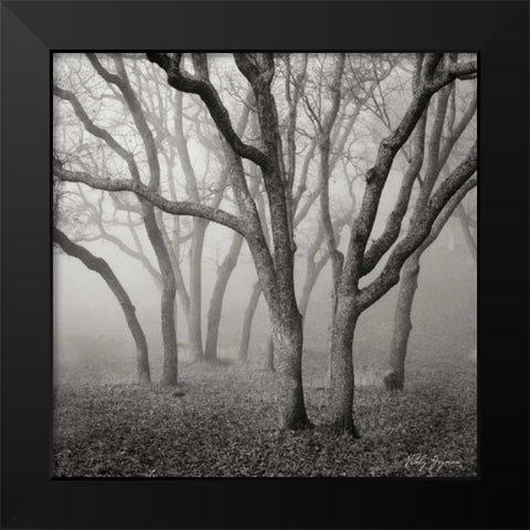 Misty Dance Sq Black Modern Wood Framed Art Print by Vitaly, Geyman