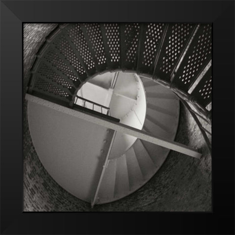 Lighthouse Stairs III Black Modern Wood Framed Art Print by Vitaly, Geyman