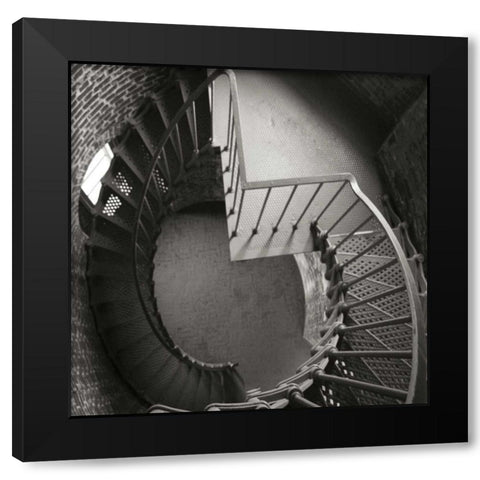 Lighthouse Stairs IV Black Modern Wood Framed Art Print by Vitaly, Geyman
