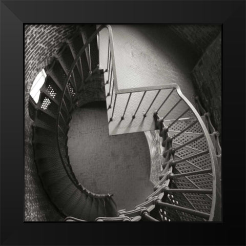 Lighthouse Stairs IV Black Modern Wood Framed Art Print by Vitaly, Geyman