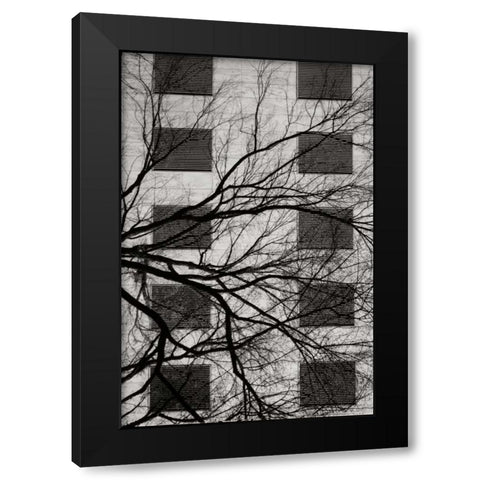 Cityscape II Black Modern Wood Framed Art Print with Double Matting by Vitaly, Geyman