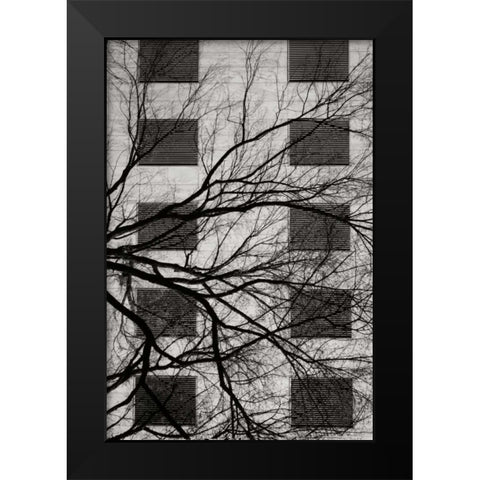 Cityscape II Black Modern Wood Framed Art Print by Vitaly, Geyman