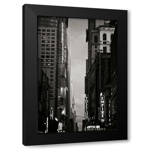 Manhatten Sky Black Modern Wood Framed Art Print with Double Matting by Vitaly, Geyman