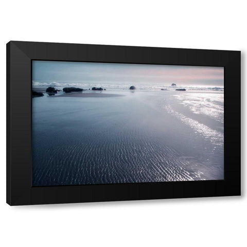 Seashore Serenity III Black Modern Wood Framed Art Print with Double Matting by Geyman, Vitaly