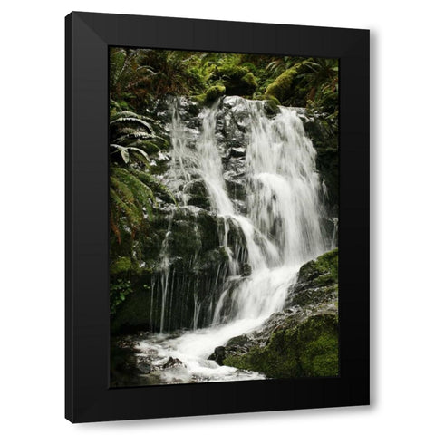 Waterfall I Black Modern Wood Framed Art Print by Geyman, Vitaly