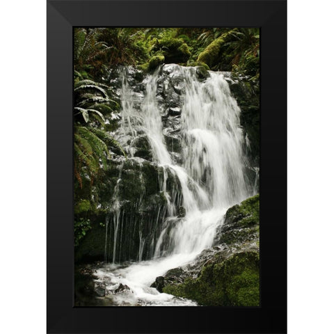Waterfall I Black Modern Wood Framed Art Print by Geyman, Vitaly