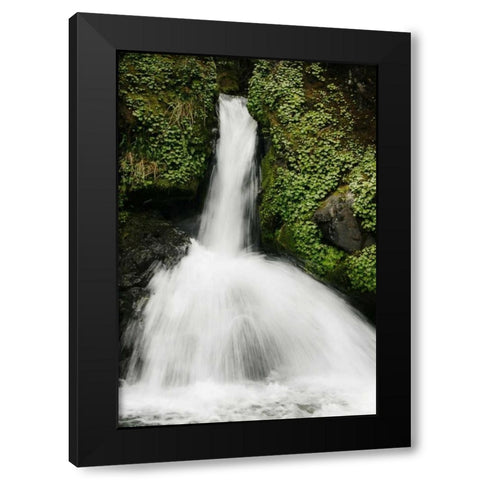 Waterfall II Black Modern Wood Framed Art Print with Double Matting by Geyman, Vitaly