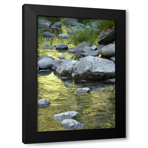 Lucious Falls II Black Modern Wood Framed Art Print by Geyman, Vitaly