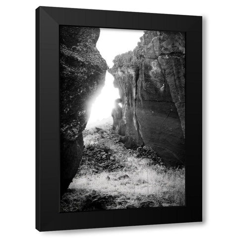 Lava Rocks Black Modern Wood Framed Art Print with Double Matting by Geyman, Vitaly