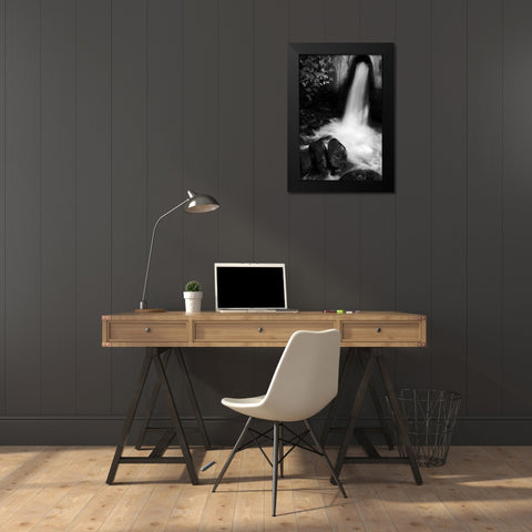 Tuscan Falls Black Modern Wood Framed Art Print by Geyman, Vitaly