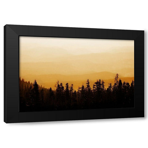 Shasta Silence II Black Modern Wood Framed Art Print by Geyman, Vitaly