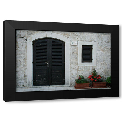 Croatia Door I Black Modern Wood Framed Art Print with Double Matting by Geyman, Vitaly