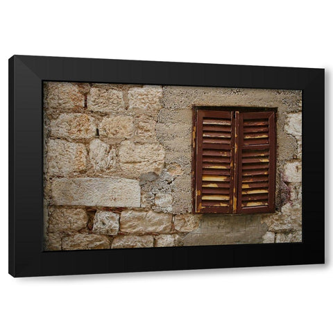 Croatia Window I Black Modern Wood Framed Art Print by Geyman, Vitaly