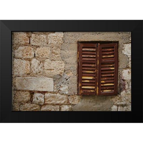 Croatia Window I Black Modern Wood Framed Art Print by Geyman, Vitaly