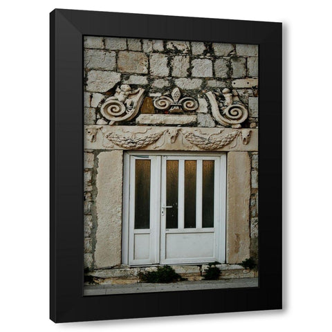 Croatia Door II Black Modern Wood Framed Art Print with Double Matting by Geyman, Vitaly