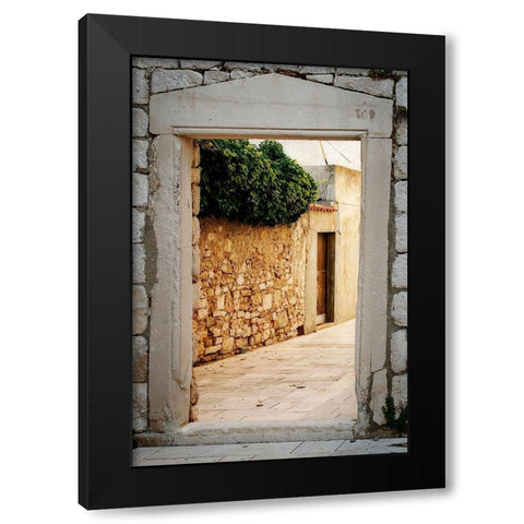 Croatia Door III Black Modern Wood Framed Art Print with Double Matting by Geyman, Vitaly