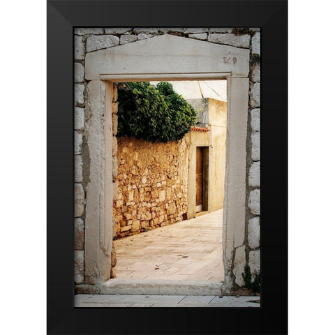 Croatia Door III Black Modern Wood Framed Art Print by Geyman, Vitaly