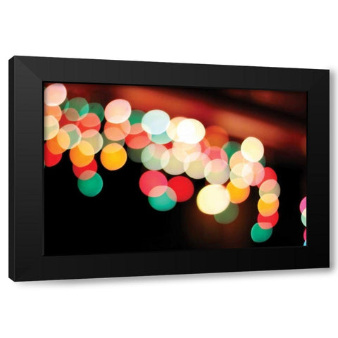 Bokeh I Black Modern Wood Framed Art Print by White, Leesa