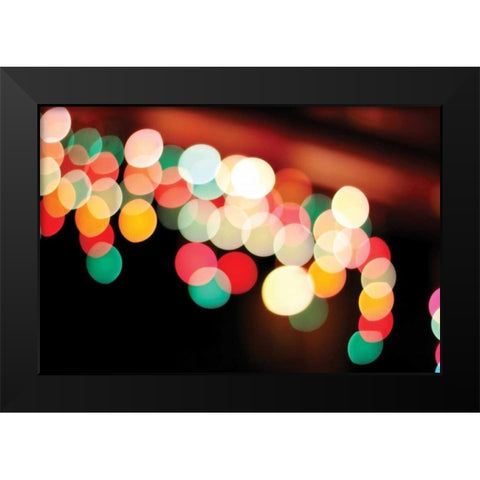 Bokeh I Black Modern Wood Framed Art Print by White, Leesa