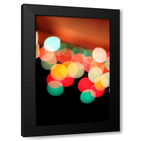 Bokeh IV Black Modern Wood Framed Art Print by White, Leesa