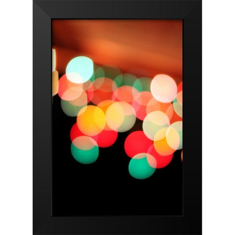 Bokeh IV Black Modern Wood Framed Art Print by White, Leesa