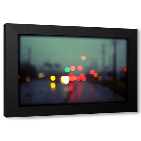 City Lights I Black Modern Wood Framed Art Print with Double Matting by White, Leesa