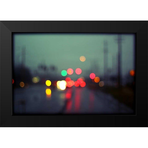 City Lights I Black Modern Wood Framed Art Print by White, Leesa