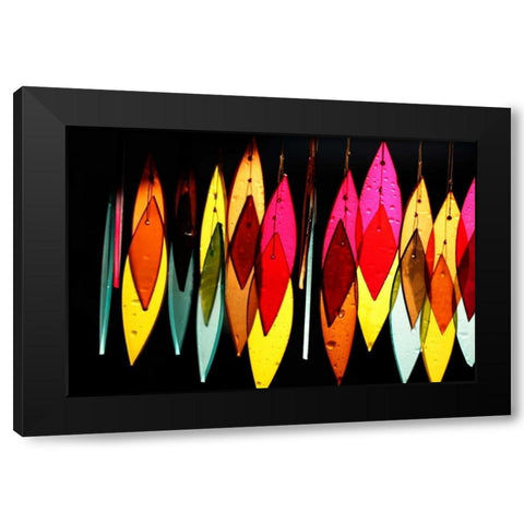 Chimes II Black Modern Wood Framed Art Print by White, Leesa