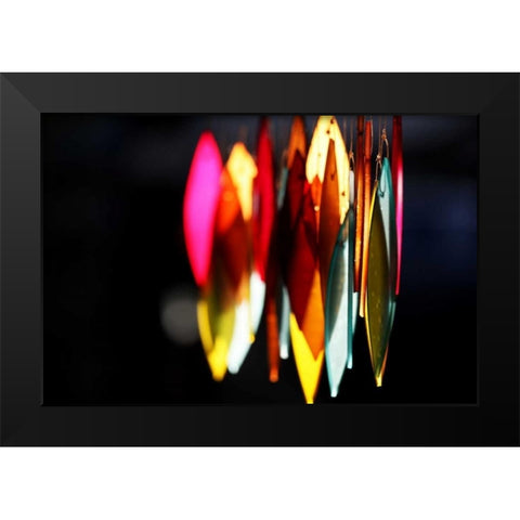 Chimes IV Black Modern Wood Framed Art Print by White, Leesa