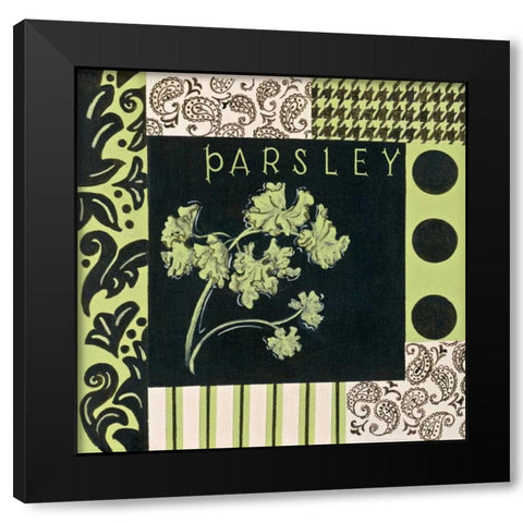 Herbal Zest II Black Modern Wood Framed Art Print with Double Matting by Peyton, Hanna