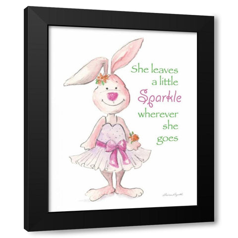 Sparkle Black Modern Wood Framed Art Print with Double Matting by Reynolds, Barbara