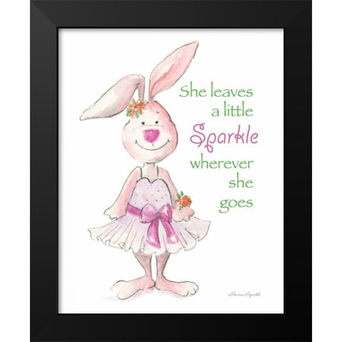 Sparkle Black Modern Wood Framed Art Print by Reynolds, Barbara