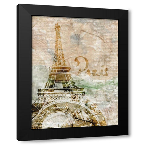 Sepia Paris Black Modern Wood Framed Art Print with Double Matting by Roberto, LuAnn