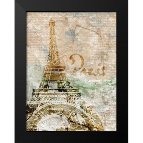 Sepia Paris Black Modern Wood Framed Art Print by Roberto, LuAnn