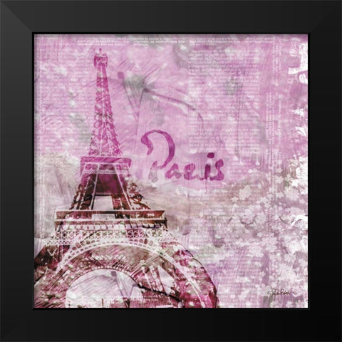 Lavender Paris Black Modern Wood Framed Art Print by Roberto, LuAnn