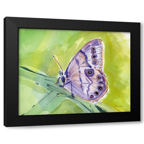 Watercolor Butterfly IV Black Modern Wood Framed Art Print by Roberto, LuAnn