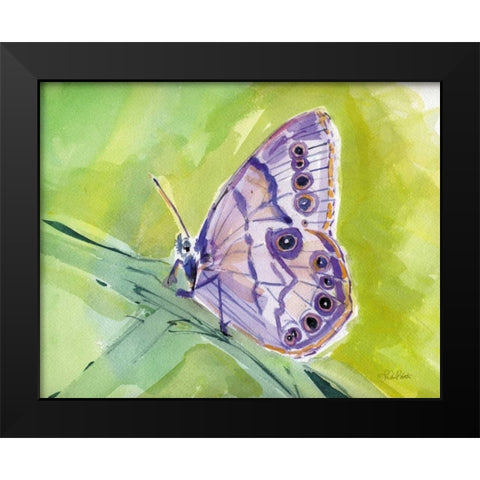 Watercolor Butterfly IV Black Modern Wood Framed Art Print by Roberto, LuAnn