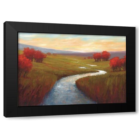 Fall Creek Meadow Black Modern Wood Framed Art Print with Double Matting by Reeves, Molly