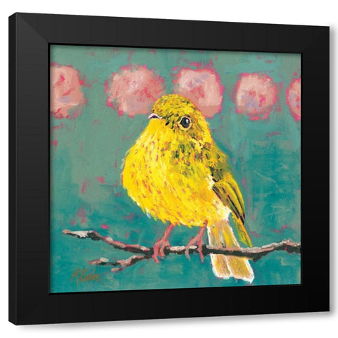 Citrine Fly Catcher Black Modern Wood Framed Art Print by Reeves, Molly