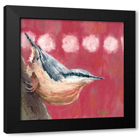 Hope Nuthatch Black Modern Wood Framed Art Print with Double Matting by Reeves, Molly