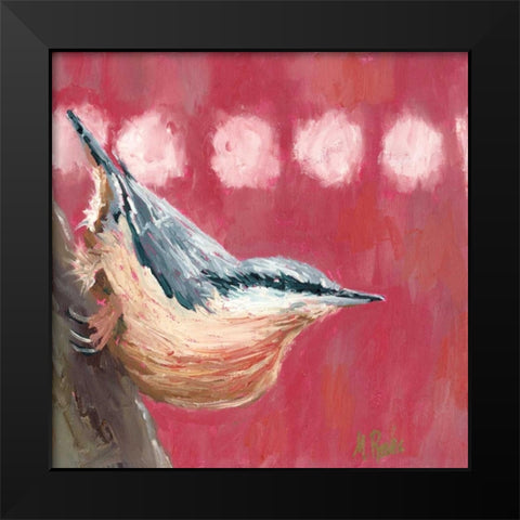 Hope Nuthatch Black Modern Wood Framed Art Print by Reeves, Molly