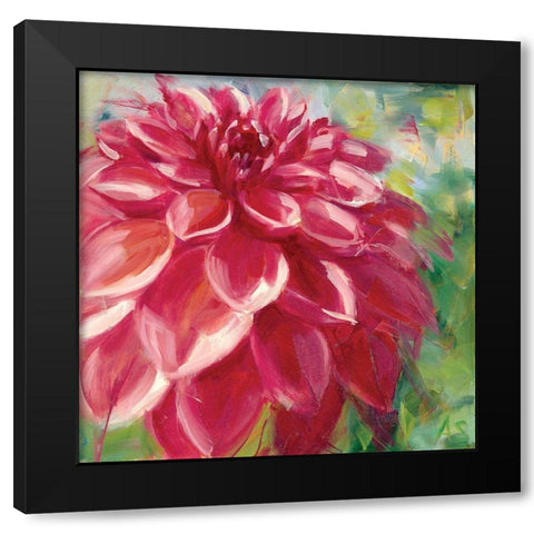 Dahlia Black Modern Wood Framed Art Print with Double Matting by Salness, Annie