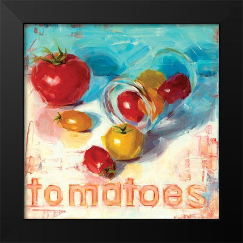 Tomatoes Black Modern Wood Framed Art Print by Salness, Annie