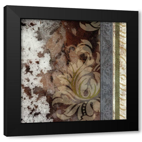 Winter Damask II Black Modern Wood Framed Art Print by Studio 2