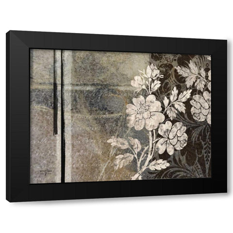 Gray Argento II Black Modern Wood Framed Art Print by Studio 2