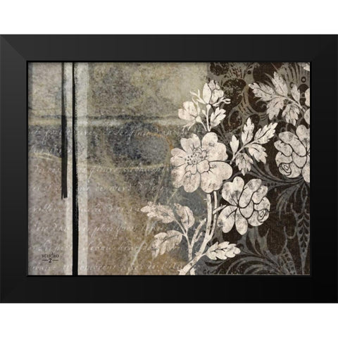 Gray Argento II Black Modern Wood Framed Art Print by Studio 2