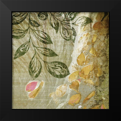 Green Swirl I Black Modern Wood Framed Art Print by Studio 2